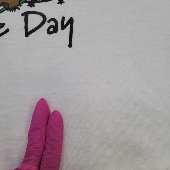 Vintage 90s Funny Bunny Shirt Womens Large 20x24 Bad-Hare-Day - Picture 4 of 14